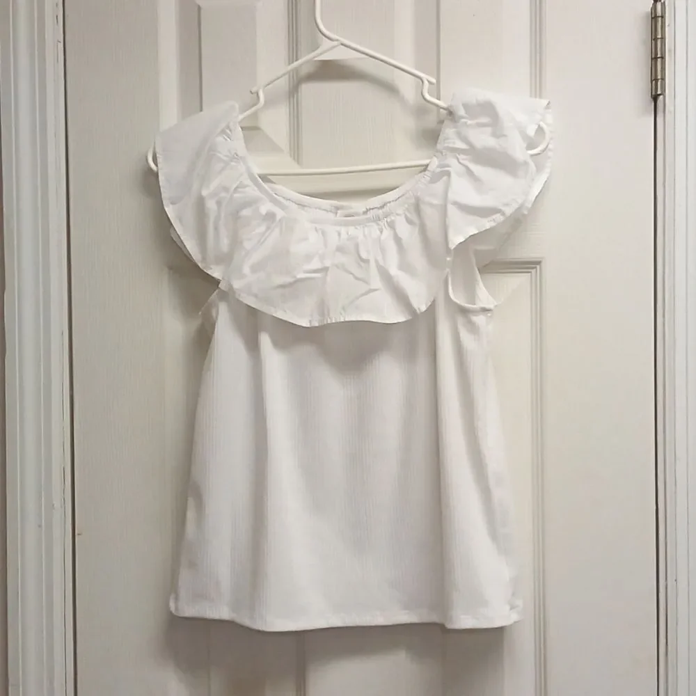 WONDER NATION Girls Dress Slacks And White RUFFLE Blouse (SET) Size XL 14-16